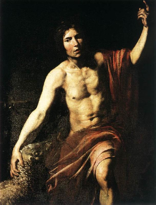 VALENTIN DE BOULOGNE St John the Baptist wet France oil painting art